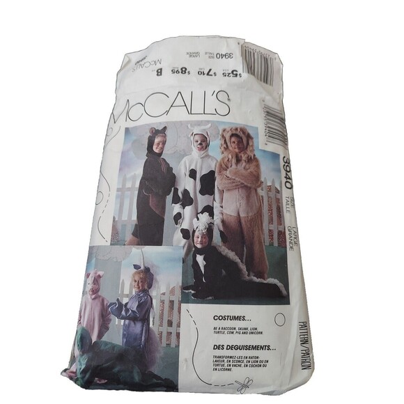 Sewing Pattern Costumes Kids Halloween Unicorn Boys Girls Animals Cut McCalls - Picture 1 of 7